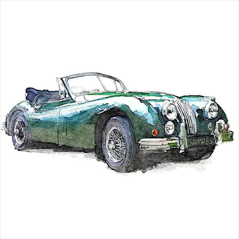 XK140, Line and Wash